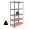 5 Tier Garage Storage Shelf Heavy Duty Steel Rack with Adjustable MDF Shelves for Home and Shop